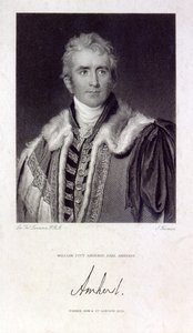 William Pitt Amherst, Arracan Kontu Amherst (1773-1857), Samuel Freeman (1773-1857), 1829 tarafından oyulmuş by Thomas Lawrence